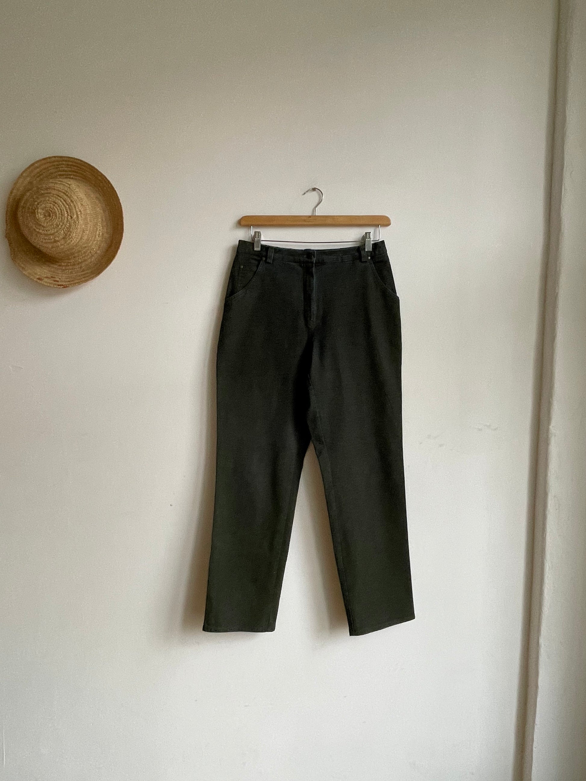 Krizia vintage denim trousers, Straight jean, Vintage Style, High Waisted Pleated, Slow Fashion, Designer pants, High rise Harry styles,