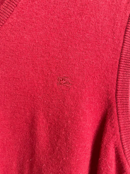 Vintage Red Wool Burberry Pullover — additional view 7