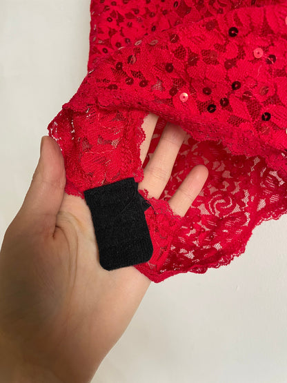 Red Sequin Femme Fatale Leotard — additional view 8