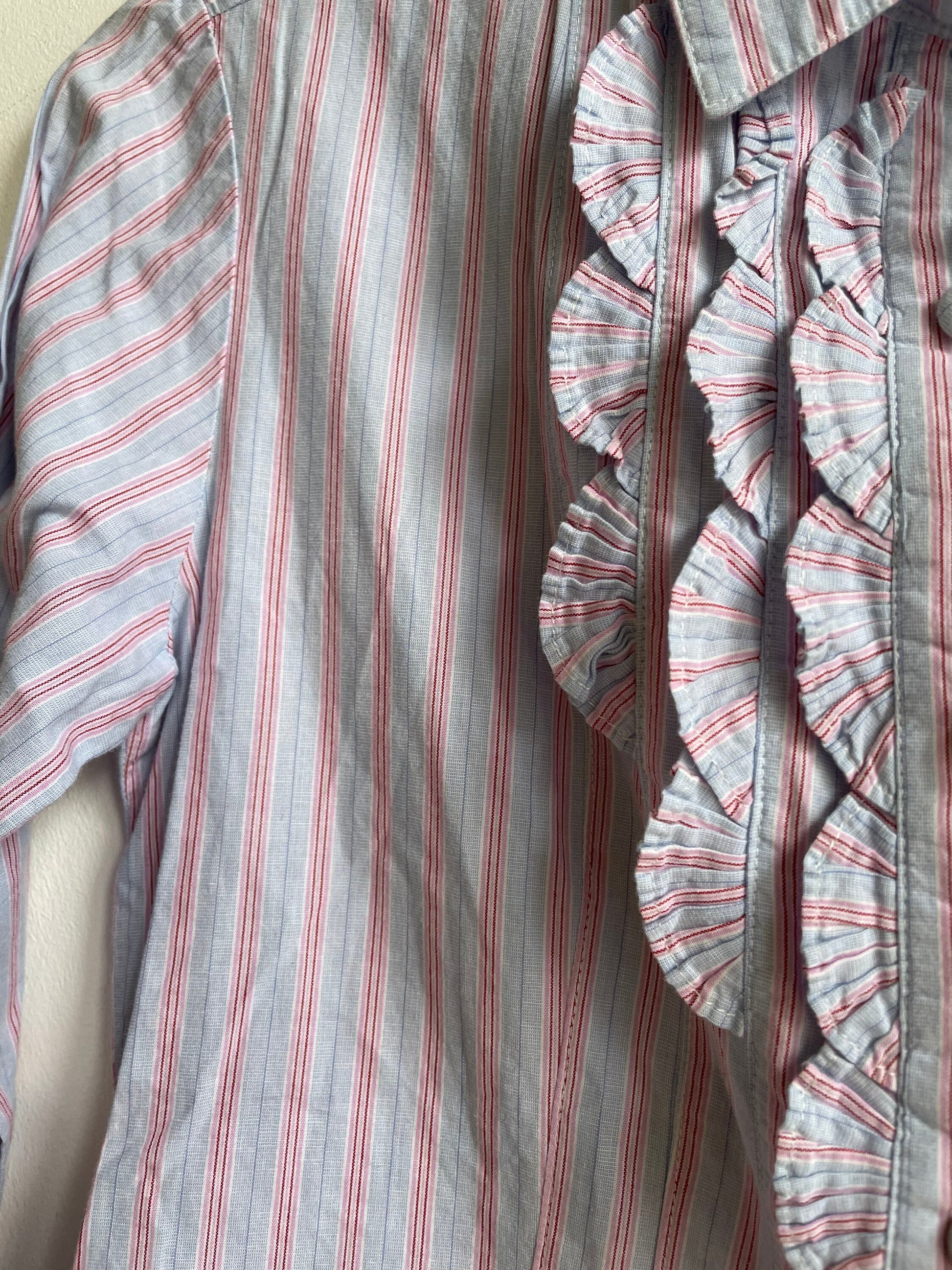 Festive woman blouse, Christmas elegant clothing, Cotton Ruffle blouse, Cottage core shirt, Romantic blouse, Classic Summer shirt,