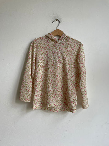 Vintage Floral Hooded Shirt For Girls — additional view 7