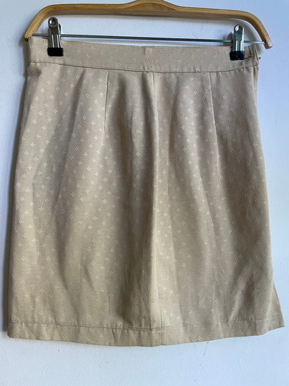 Vintage Y2K Beige Floral Pencil Skirt