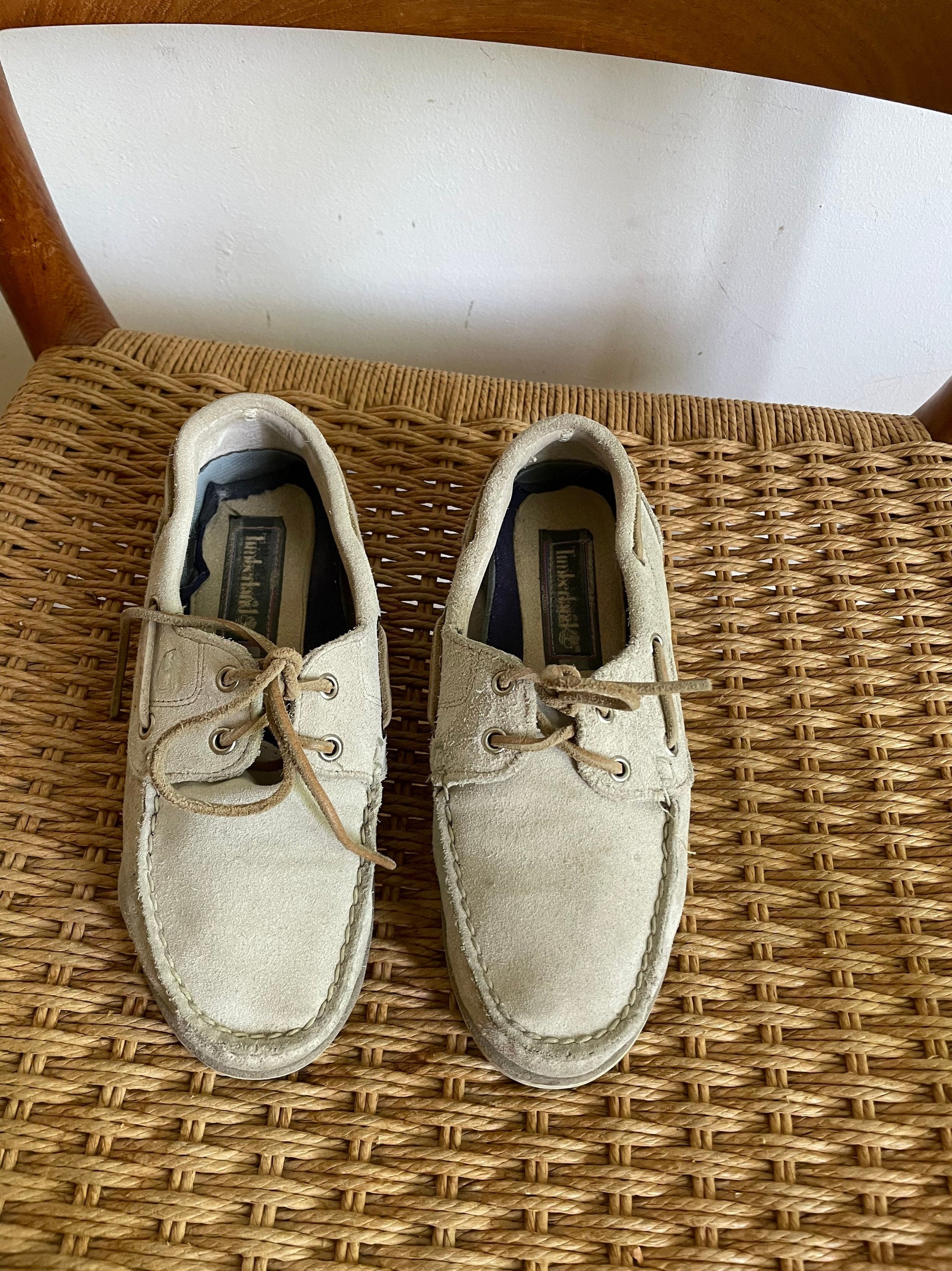 Vintage Timberland Boat Shoes – Elegant Grey Suede