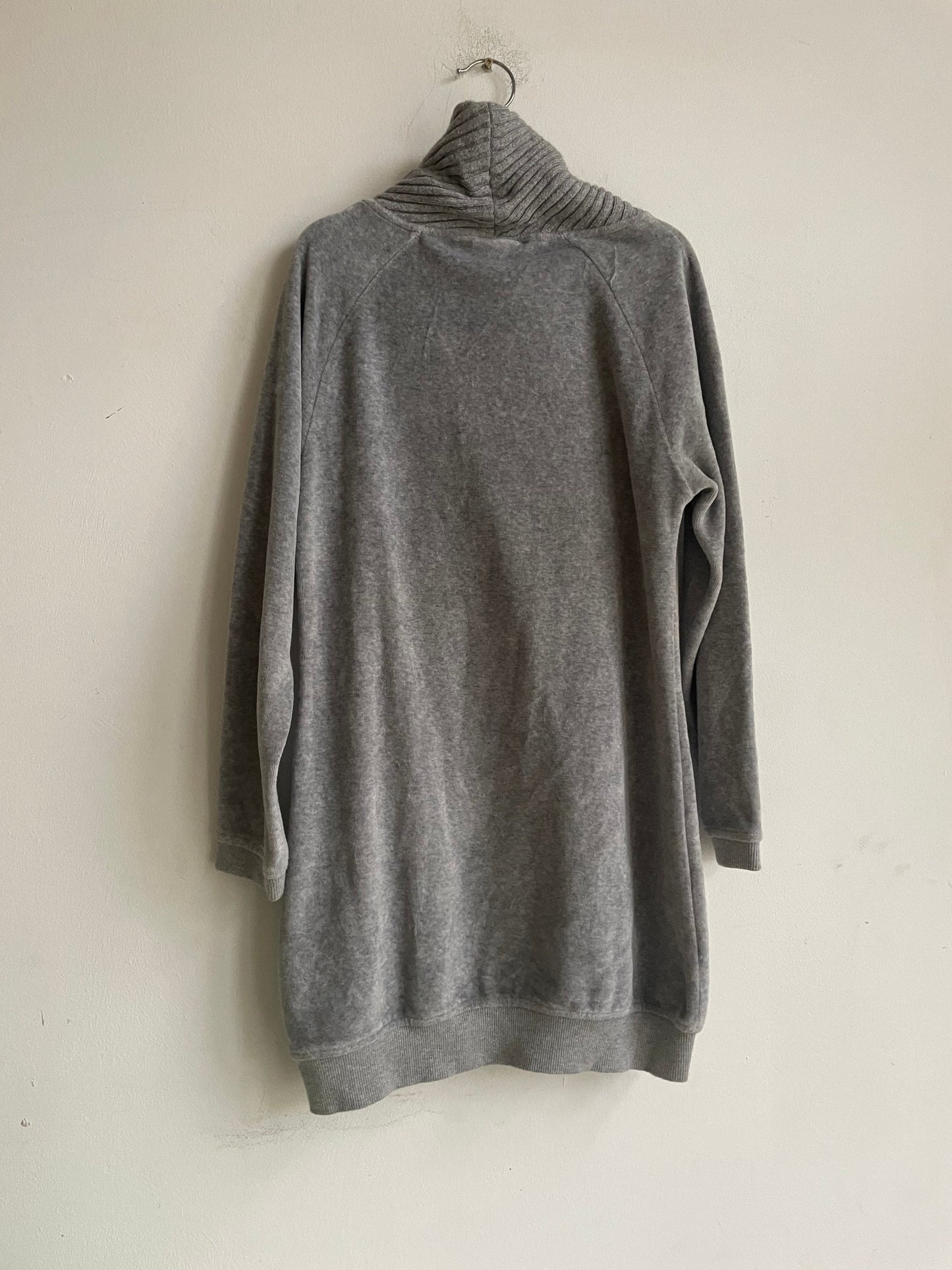 Vintage Disney Daisy Duck Kids Pullover Sweater, 1990s Grey Turtleneck Jumper, Size 10 (140), Lace & Sequin Embellishments