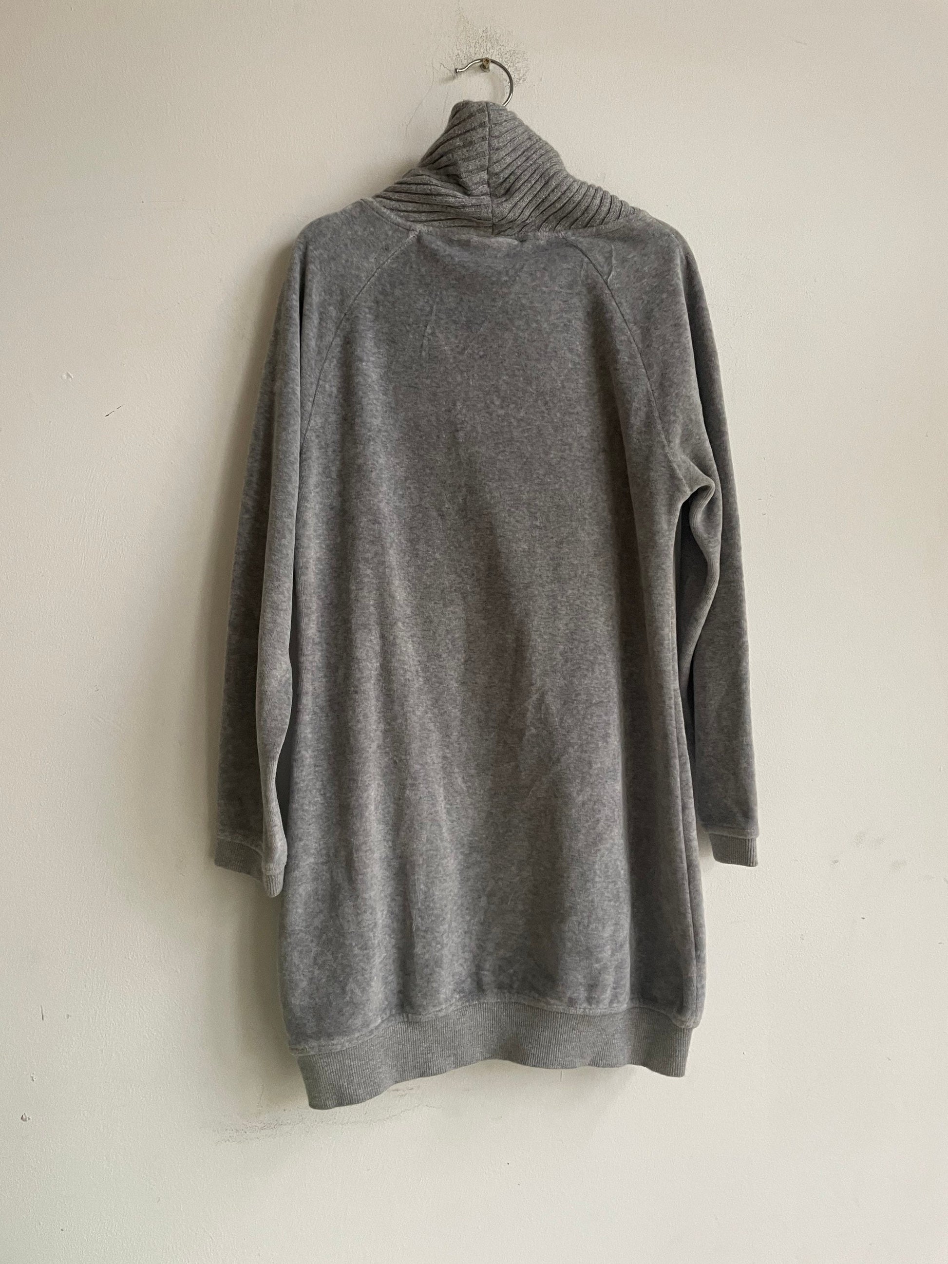 Vintage Disney Daisy Duck Kids Pullover Sweater, 1990s Grey Turtleneck Jumper, Size 10 (140), Lace & Sequin Embellishments