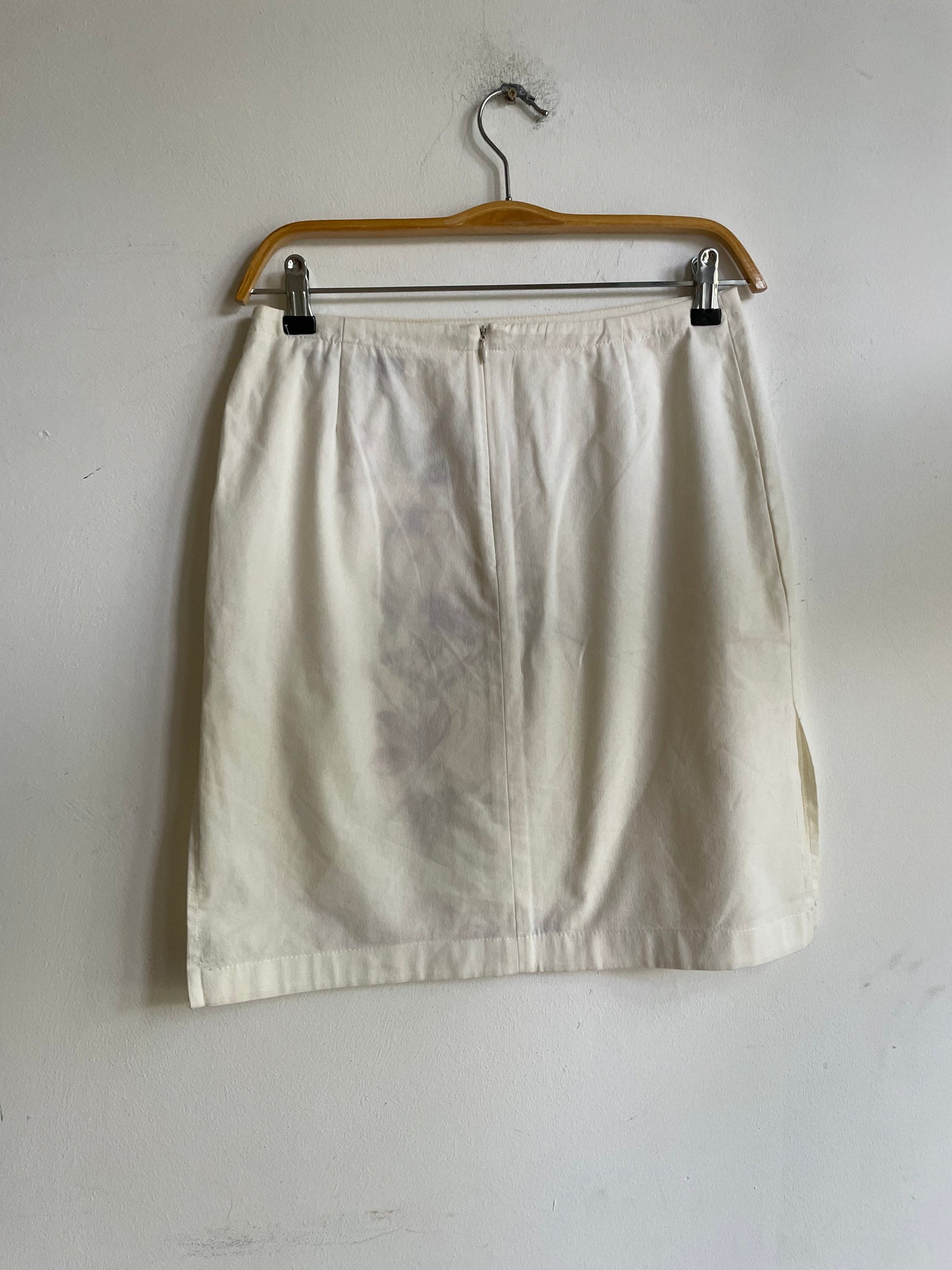 Krizia white summer skirt, Mini designer skirt,