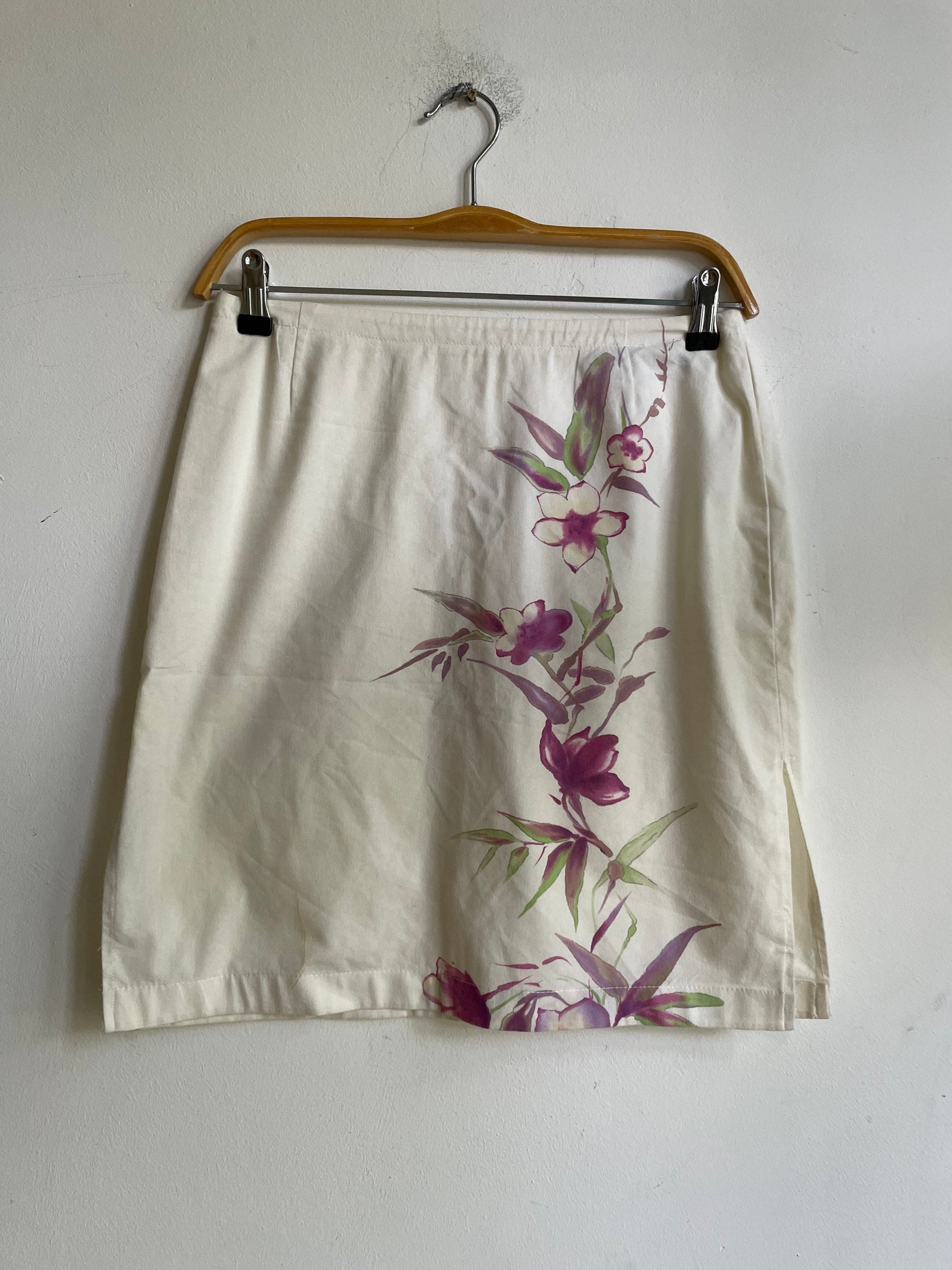 Krizia white summer skirt, Mini designer skirt,