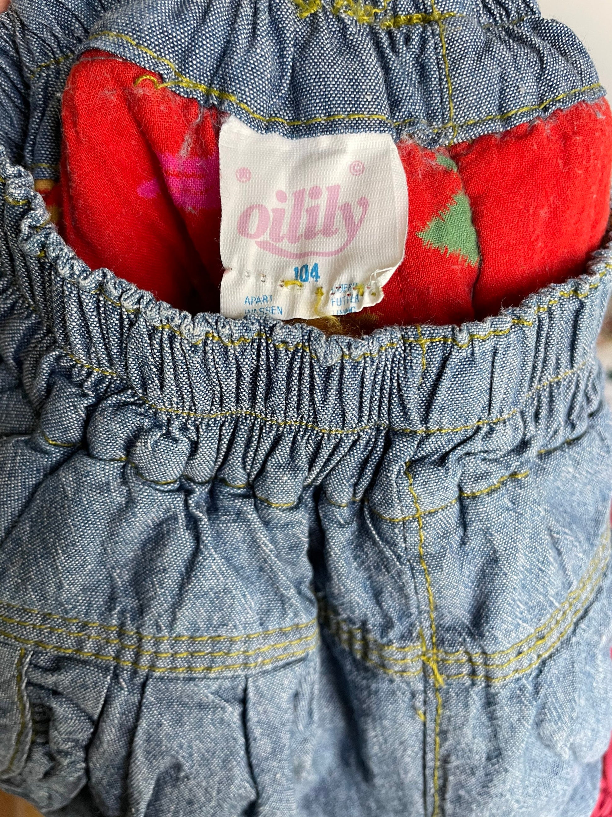 Vintage oilily winter pants, Retro girl trousers, Snow suit, Vintage girl autumn pants, waldorf clothing, sustainable fashion, gift 104 4 Y