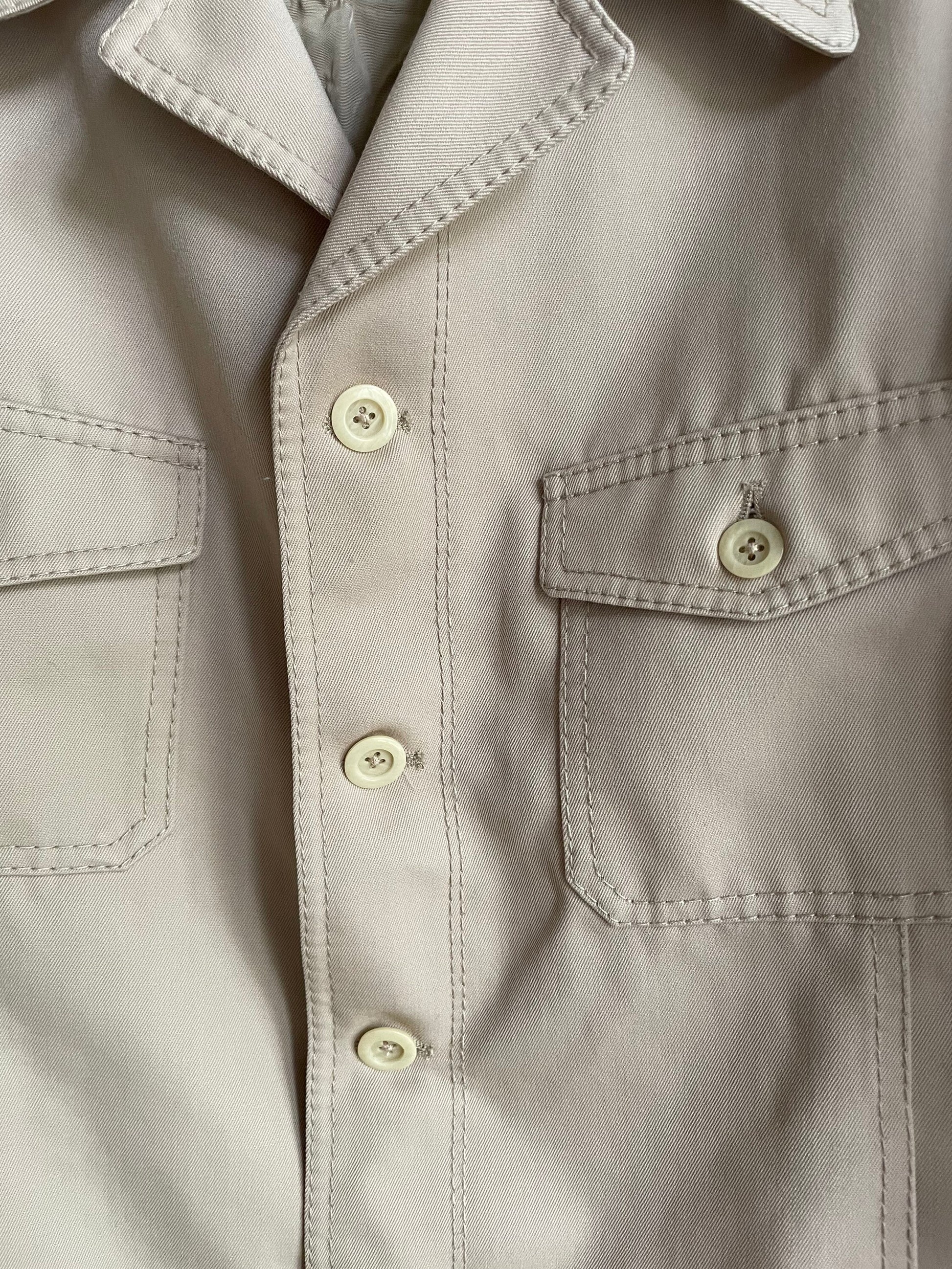 Vintage Mens Beige Jacket, Modern Cut, Lightweight Summer Blazer, Casual, Dark Academia Style, Oversized Fit, Trendy Wardrobe Essential