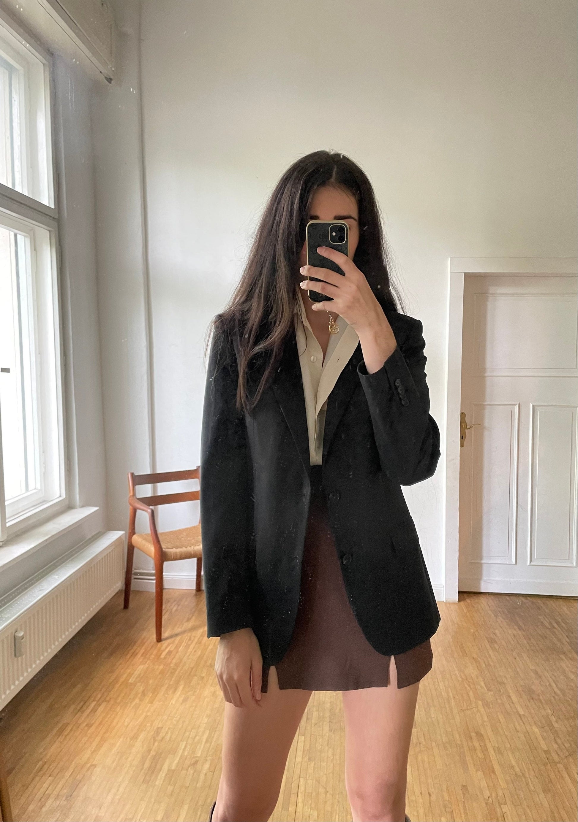 Vintage Gianni Versace Blazer Black Designer Oversized Formal Smart Jacket M - L 42 Retro Women’s Clothing