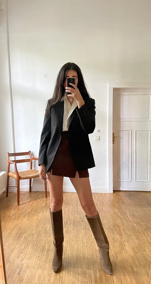 Vintage Gianni Versace Blazer Black Designer Oversized Formal Smart Jacket M - L 42 Retro Women’s Clothing