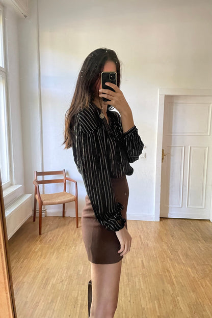 Vintage Black Glitter Blouse — additional view 5