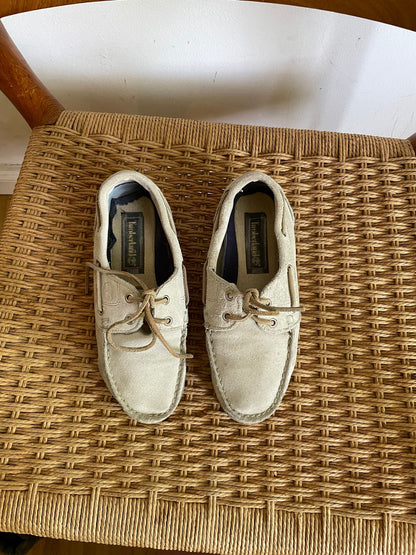 Grey Suede Vintage Timberland Boat Shoes