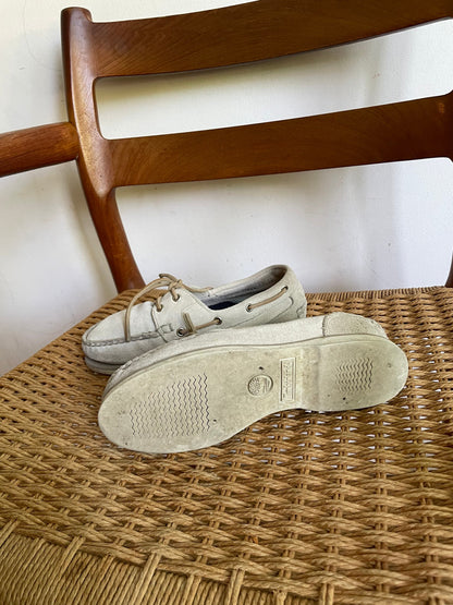 Grey Suede Vintage Timberland Boat Shoes