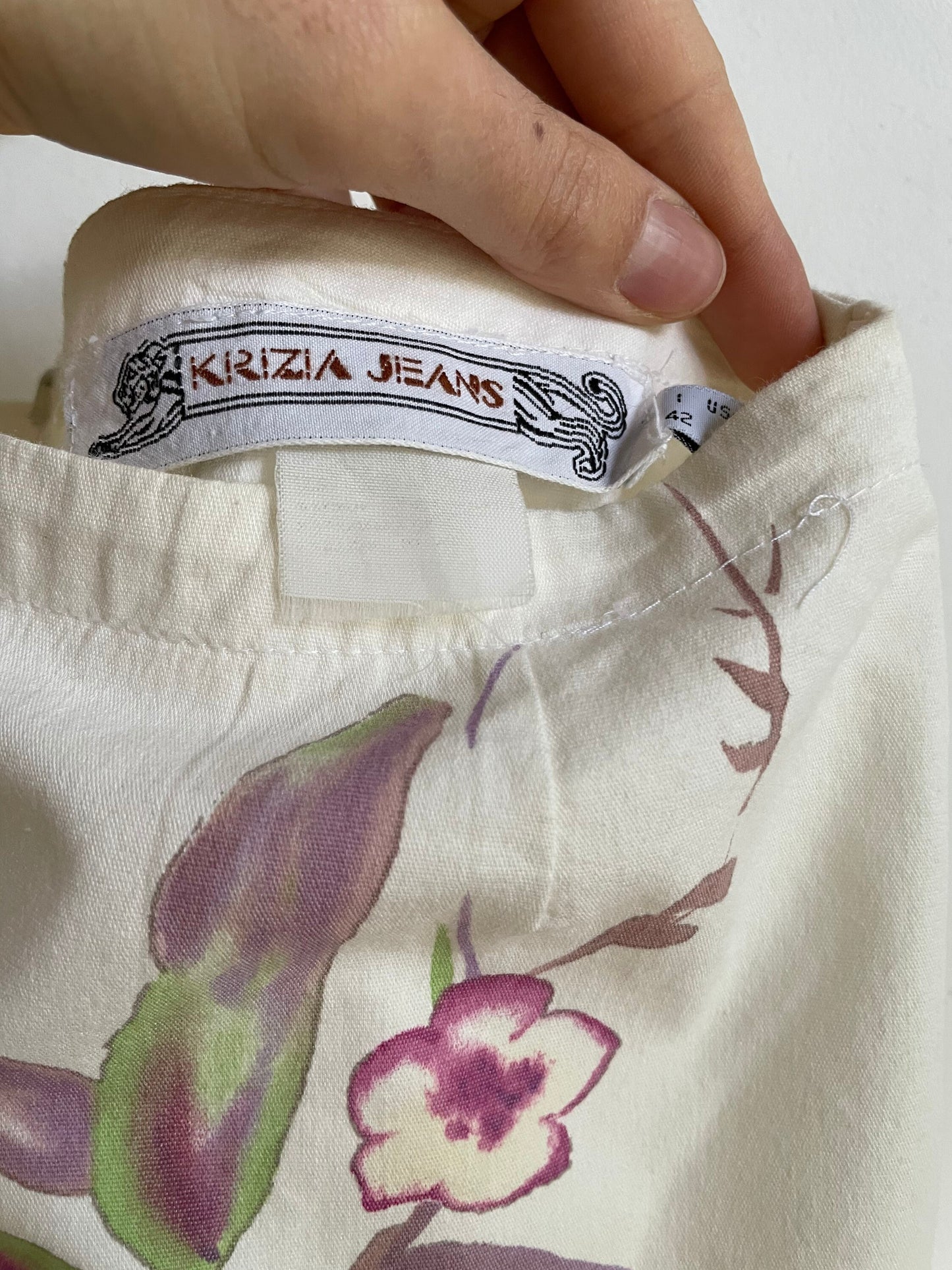 Krizia white summer skirt, Mini designer skirt,