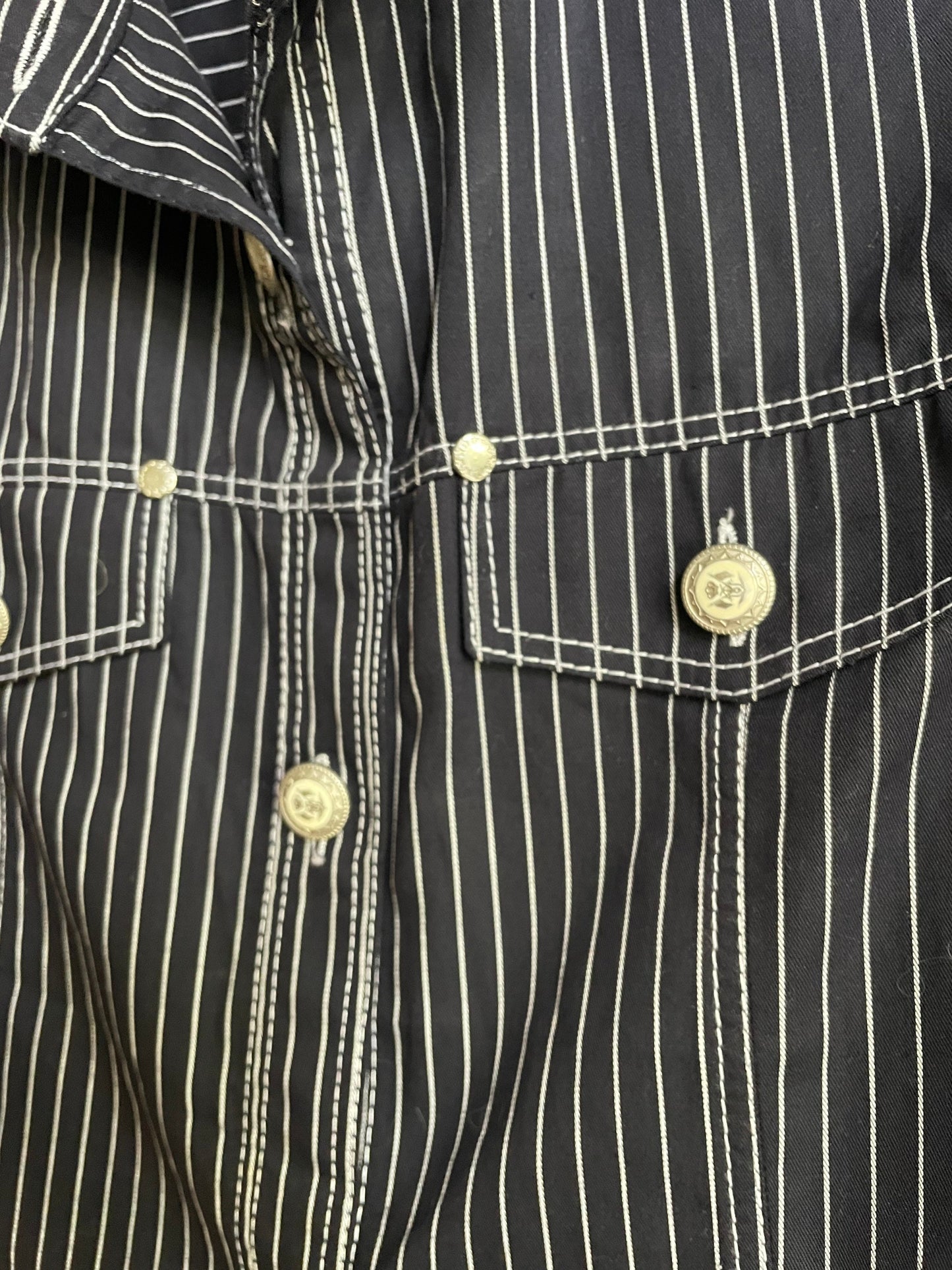 Denim Black and white striped cropped summer camisole, Knot tie shirt, Retro woman clothing, Feminine top, Cute shirt, S