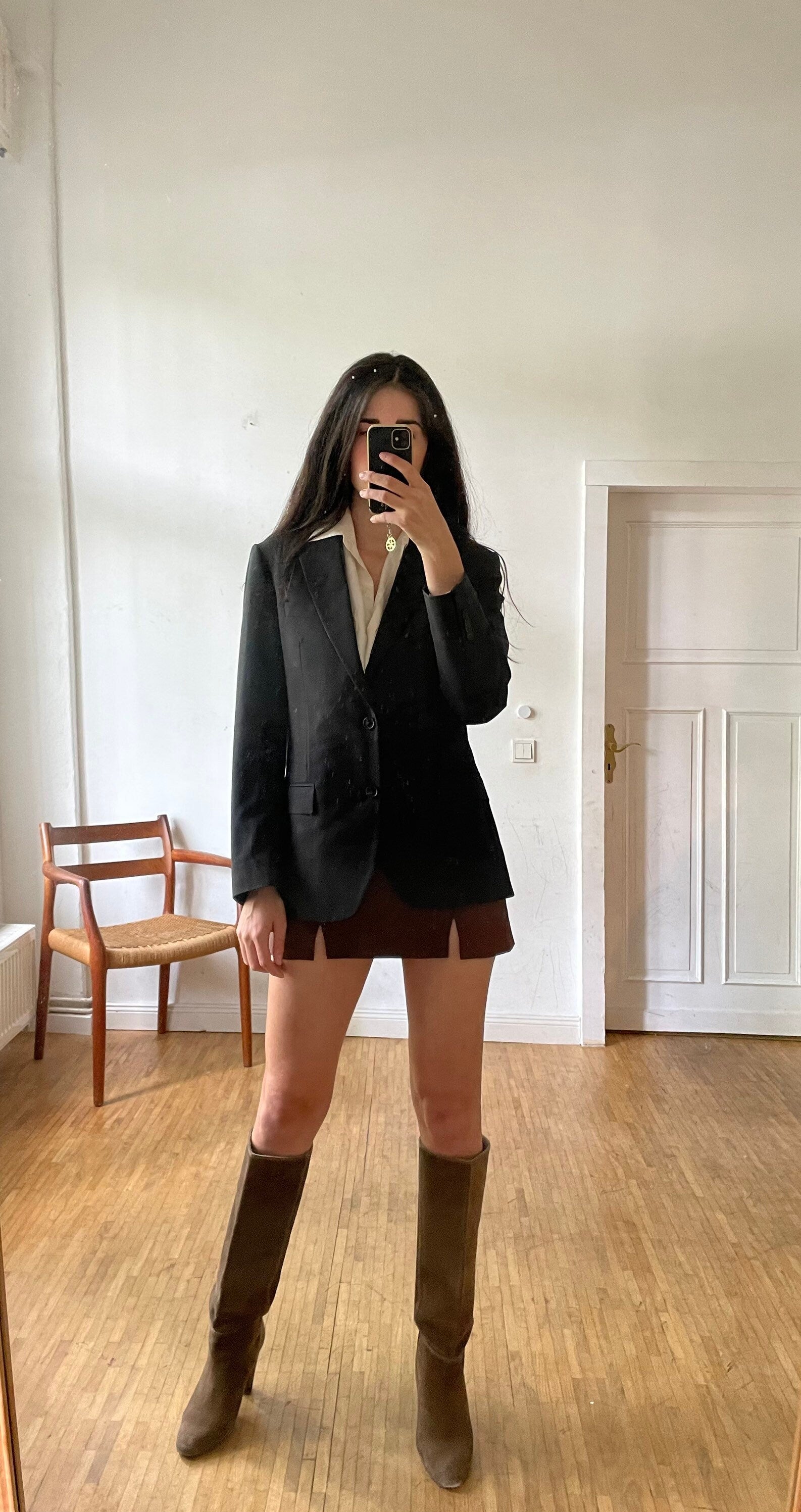 Vintage Gianni Versace Blazer Black Designer Oversized Formal Smart Jacket M - L 42 Retro Women’s Clothing