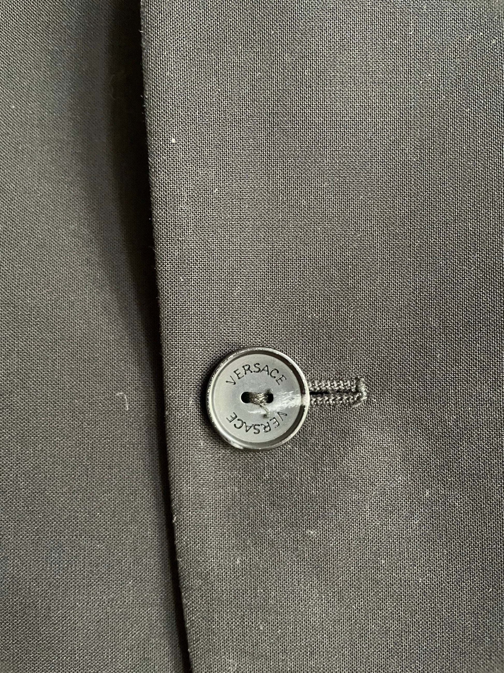 Vintage Gianni Versace Blazer Black Designer Oversized Formal Smart Jacket M - L 42 Retro Women’s Clothing