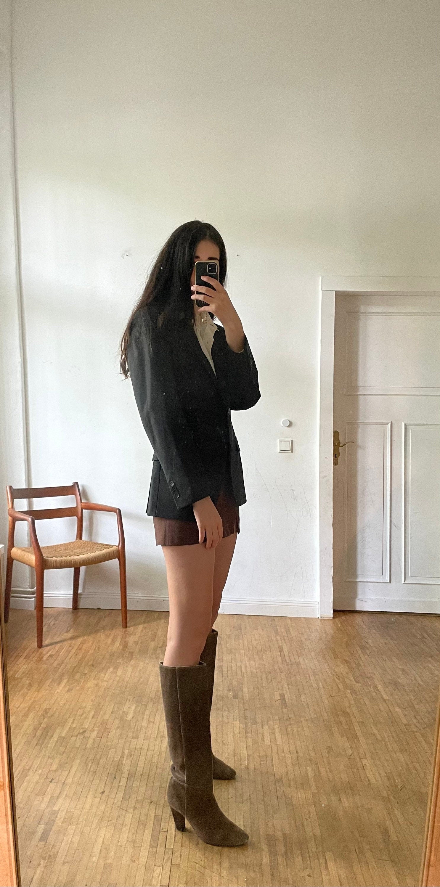 Vintage Gianni Versace Blazer Black Designer Oversized Formal Smart Jacket M - L 42 Retro Women’s Clothing