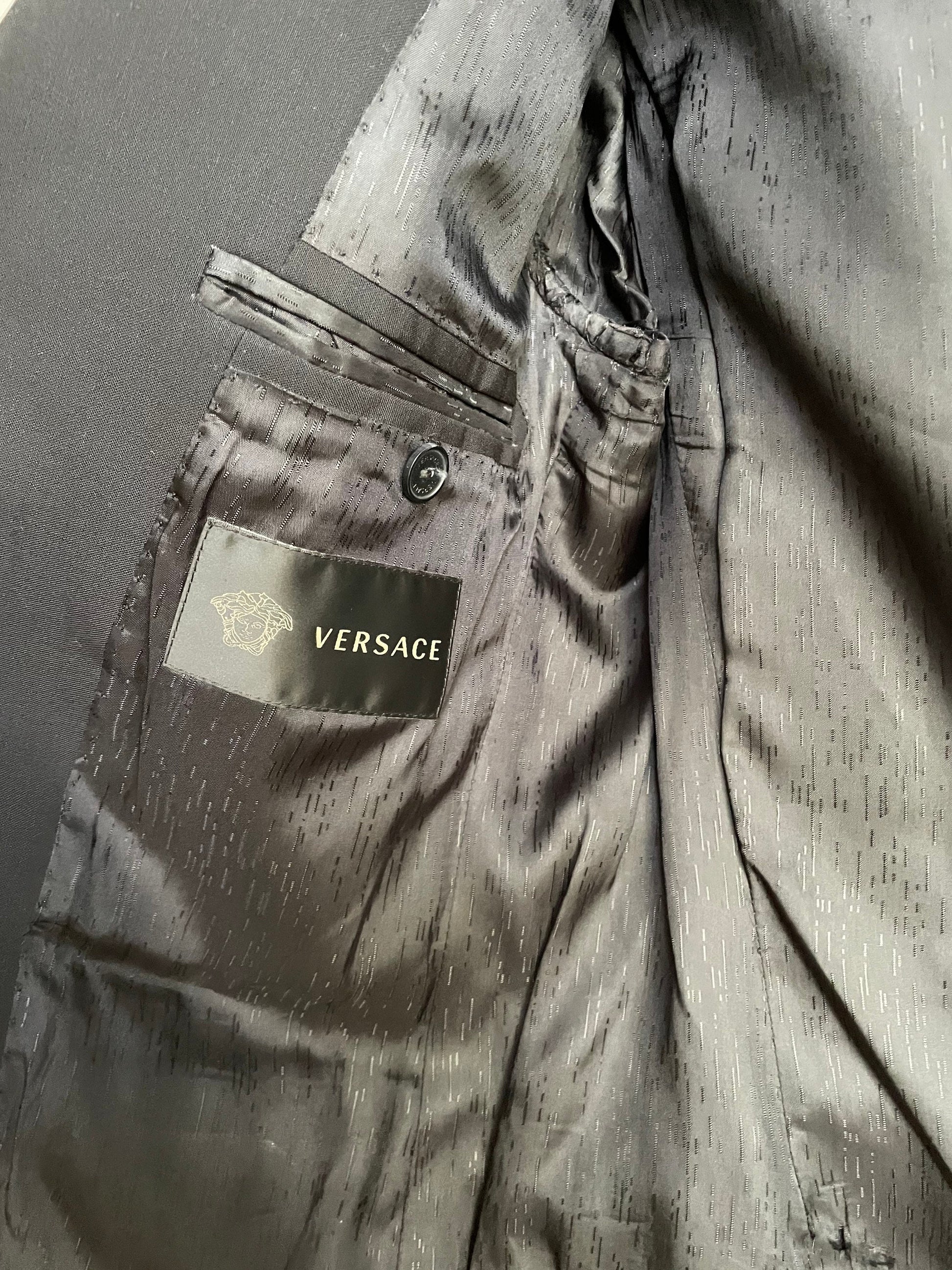 Vintage Gianni Versace Blazer Black Designer Oversized Formal Smart Jacket M - L 42 Retro Women’s Clothing