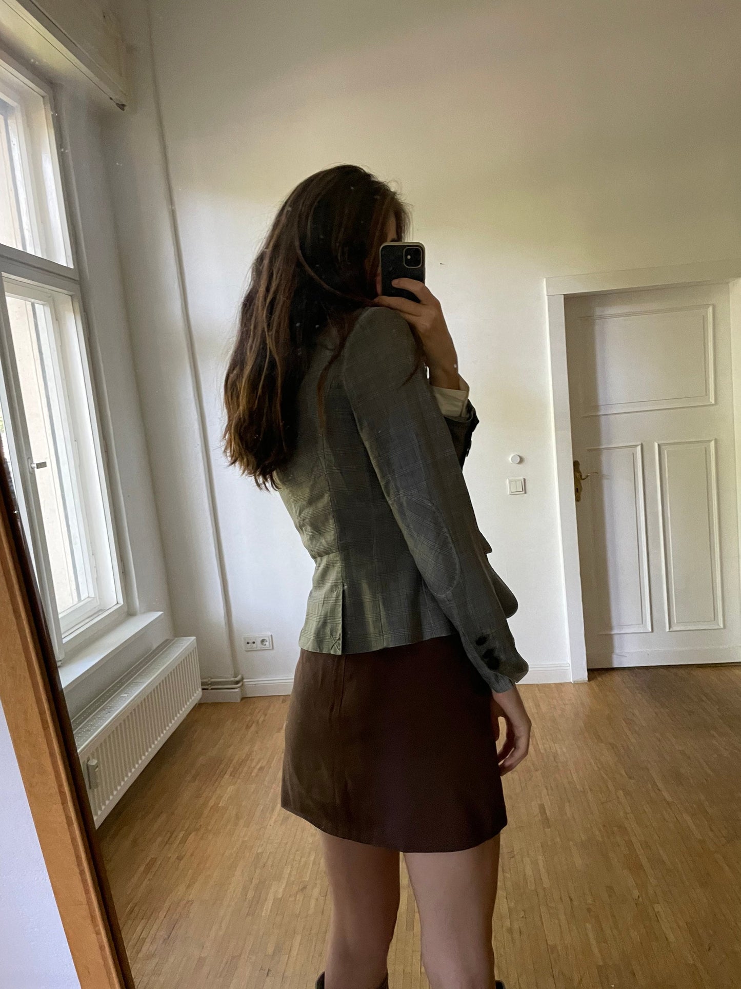 Marc Cain blazer, Grey short formal blazer jacket, Classic blazer, Summer blazer, Grey colour, Designer clothing, S