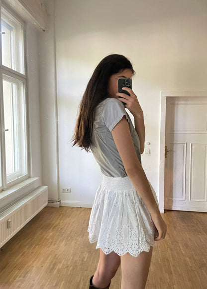 Vintage Columbia Grey Hiking Blouse — back view