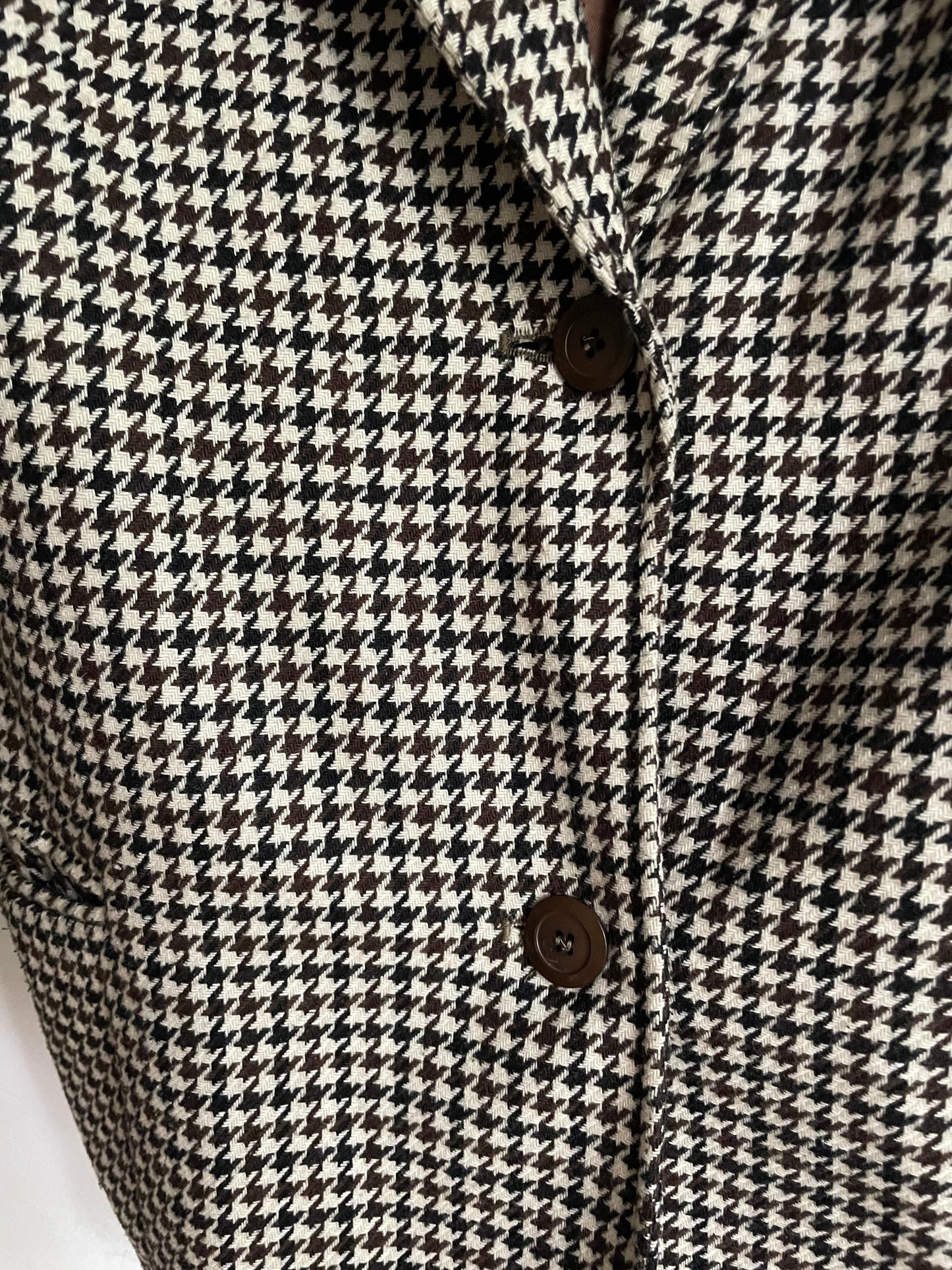 Vintage Brown Houndstooth Blazer — additional view 8