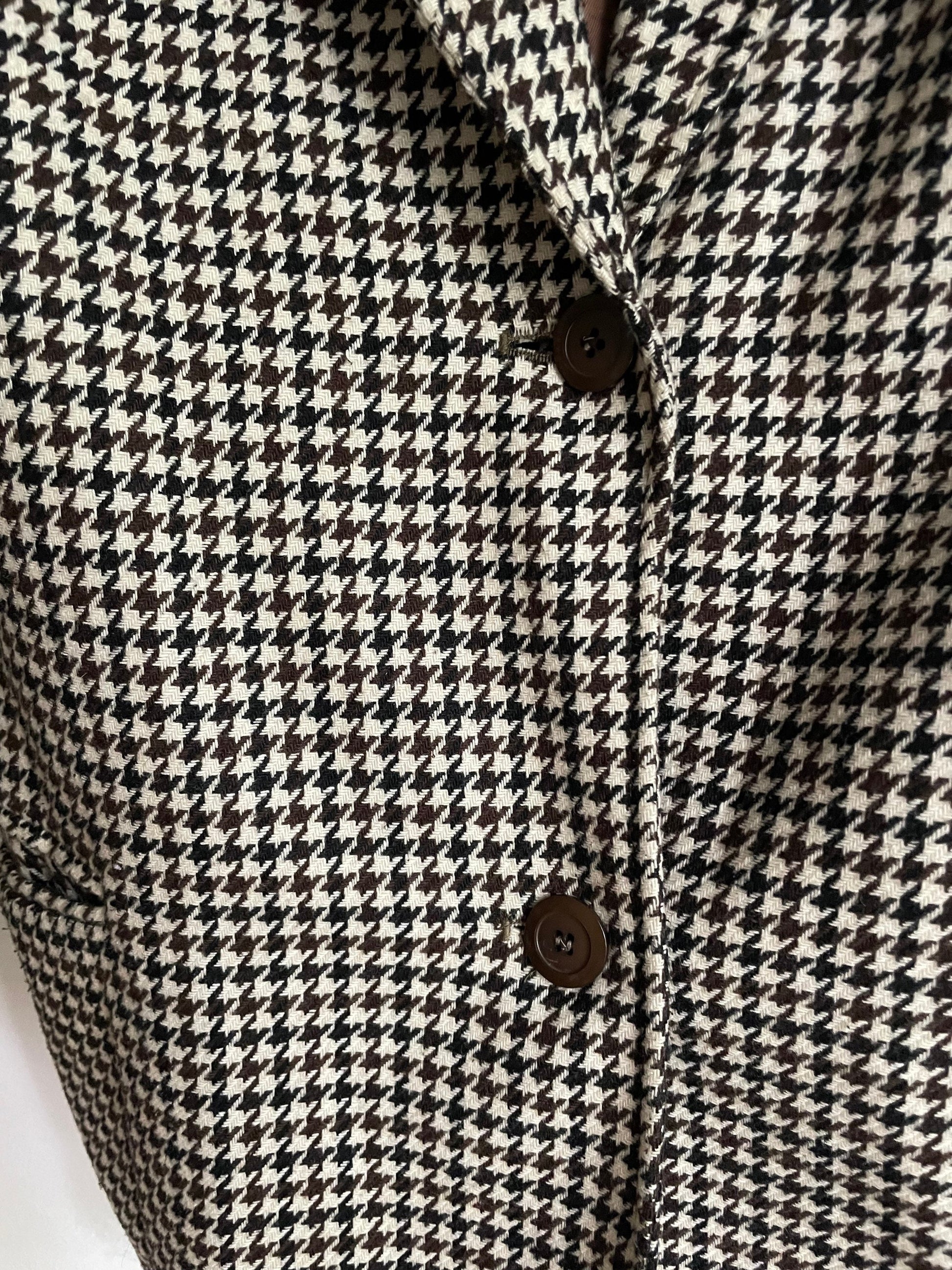 Vintage Brown Houndstooth Blazer — additional view 8