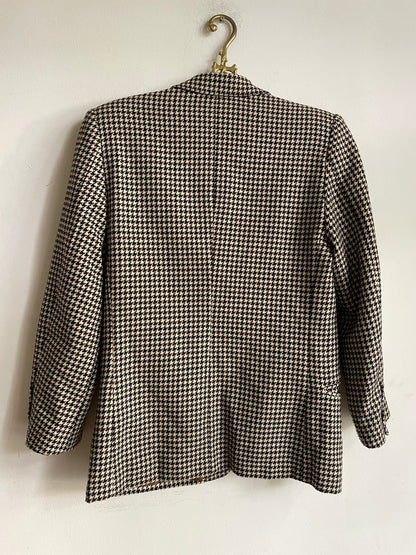 Vintage Brown Houndstooth Blazer — additional view 9
