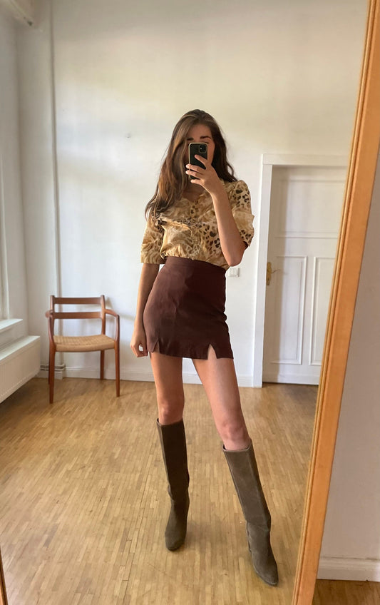 Vintage leopard pattern floral women's blouse, 80s patterned retro shirt, floral button up shirt, Vintage romantic top, Panther shirt