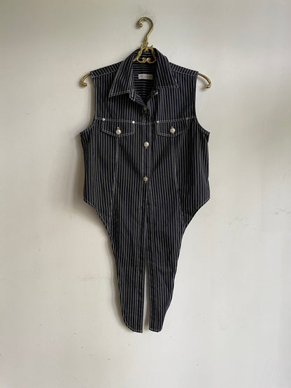 Black and White Striped Cropped Camisole — additional view 9