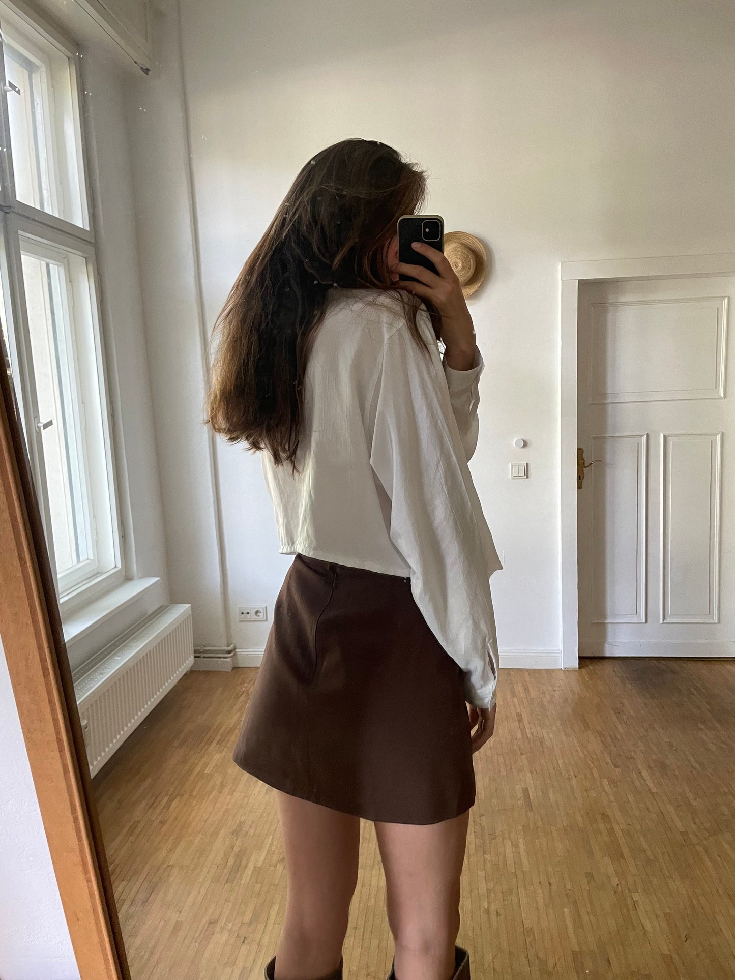 Vintage white asymmetric blouse, White cottage-core knot tie shirt, Romantic summer top, Oversized woman blouse, XXL