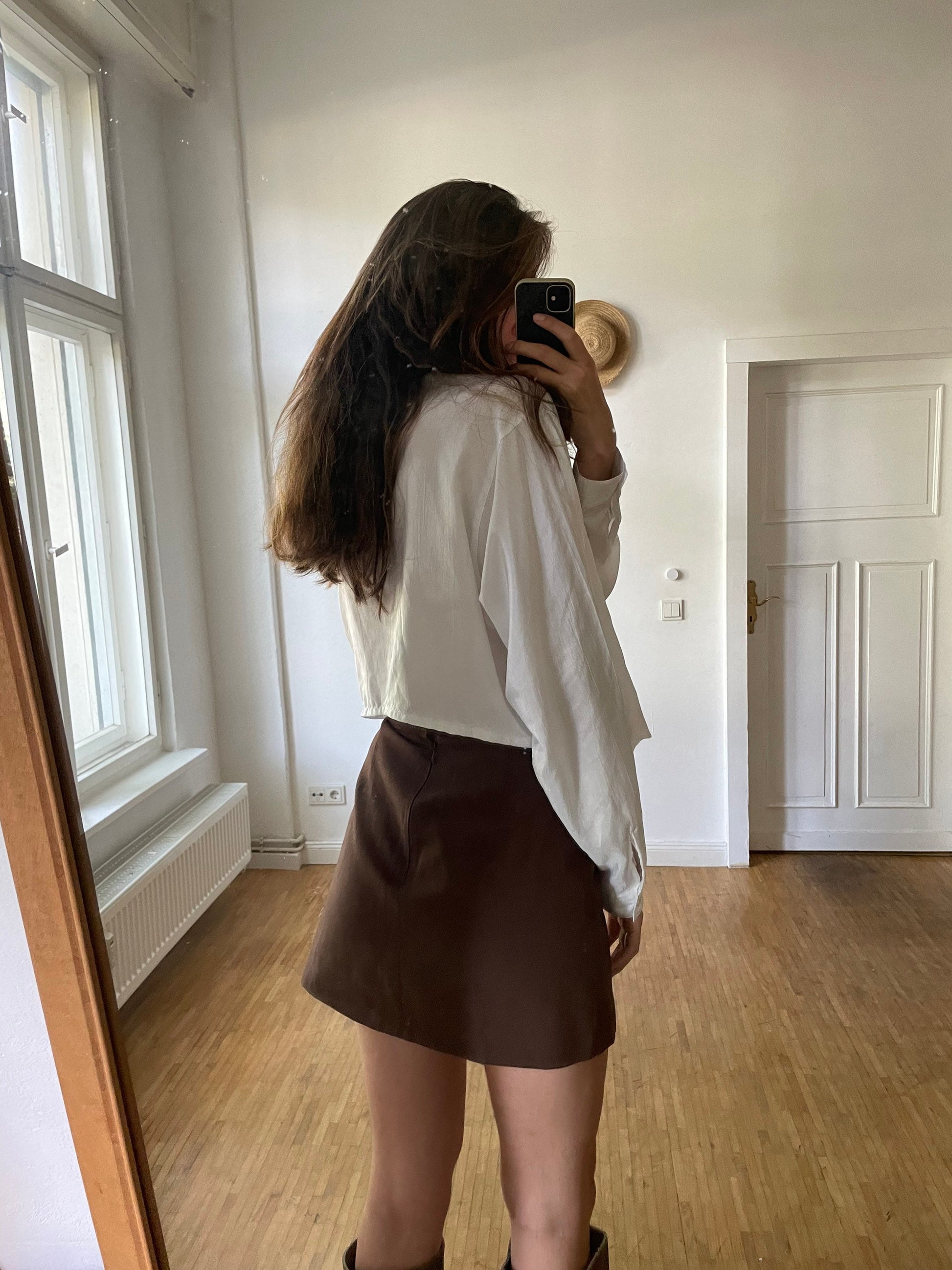 Vintage white asymmetric blouse, White cottage-core knot tie shirt, Romantic summer top, Oversized woman blouse, XXL