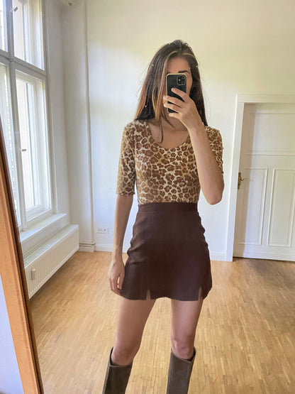 Vintage Leopard Print Bodysuit 90s Stretch Clubwear