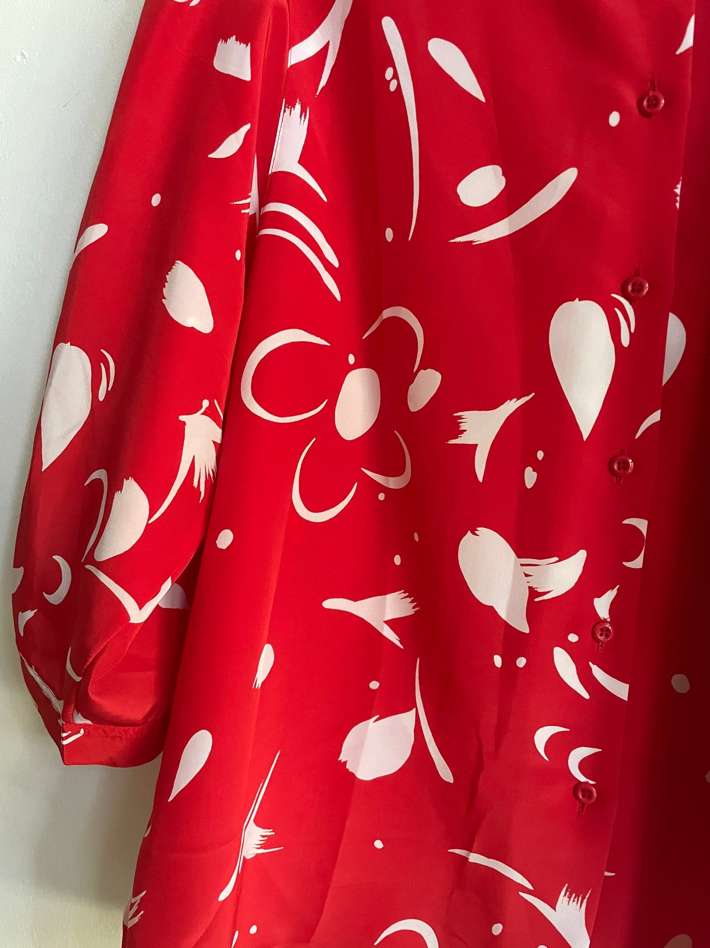 Redd secretary frill blouse, 80s does 60s, Puff sleeve retro women shirt, cute summer top, Half sleeve button up, Feminine shirt