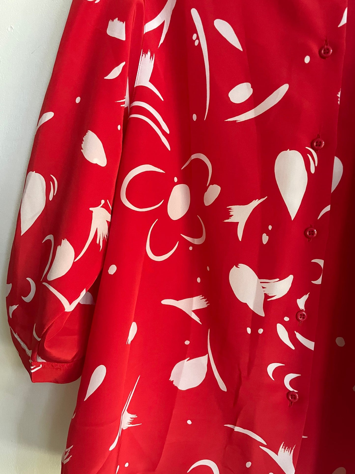 Redd secretary frill blouse, 80s does 60s, Puff sleeve retro women shirt, cute summer top, Half sleeve button up, Feminine shirt