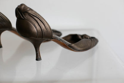 Vintage Pedro Miralles Bronze Metallic Heels — additional view 7