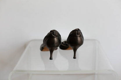 Vintage Pedro Miralles Bronze Metallic Heels — additional view 8
