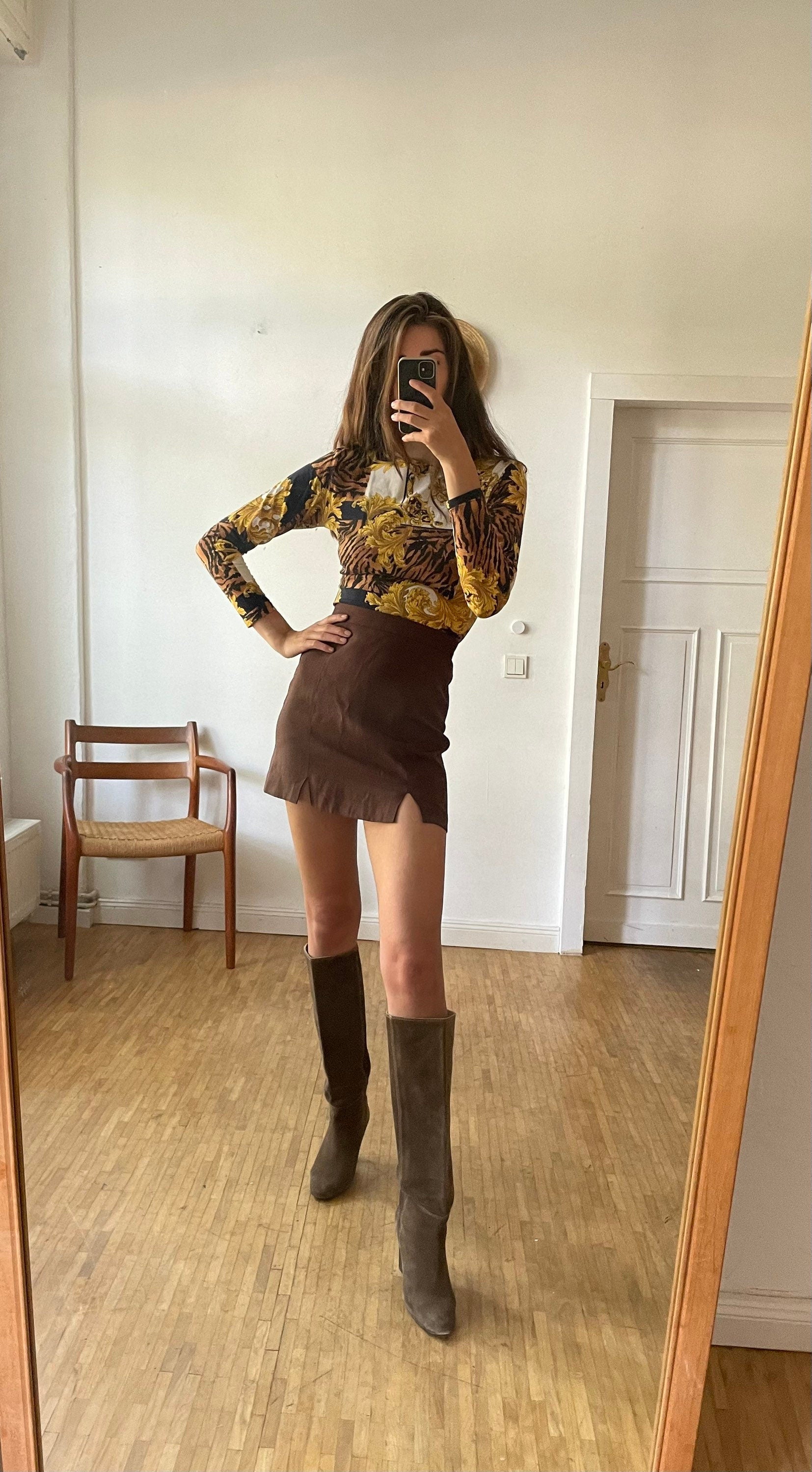 Vintage Baroque bodysuit, Retro long sleeve woman once piece, Dance clothing for women, Tiger print body