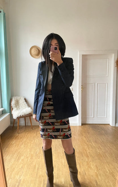 Vintage Maritime Beach Pattern Pencil Skirt — additional view 8
