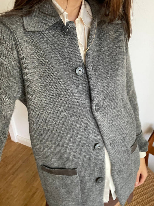 Pierre Cardin grey wool vest, Vintage smart winter wear, Autumn men's clothing,