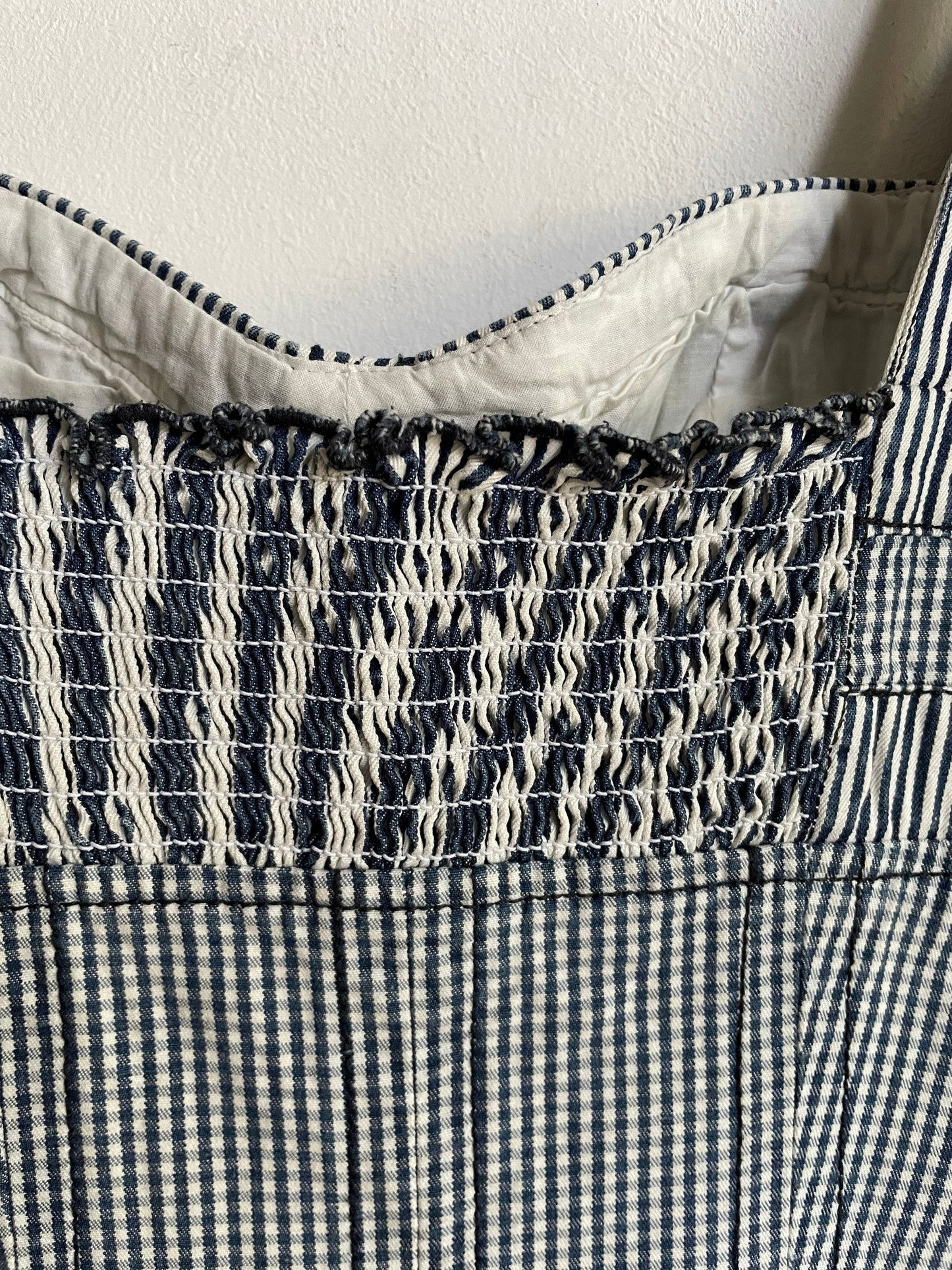 Sportmax Code vintage blue and white summer dress, Designer mini dress, Elegant sweetheart dress, Pleated dress, S