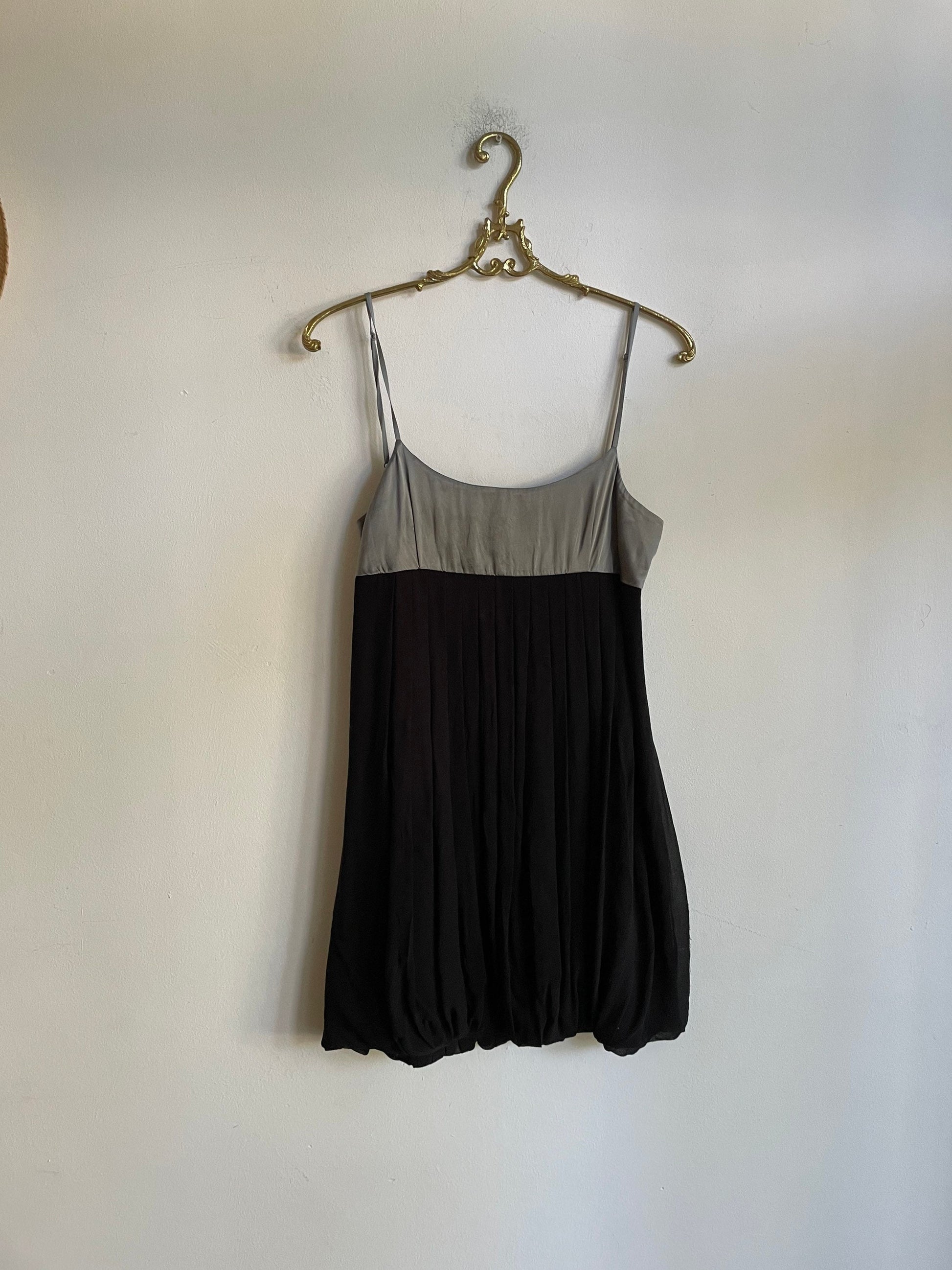 Sweet black and silver formal bubble dress, Short y2k dress, NYE party dress, Minimalist black dress, LBD, Little black dress, short dress