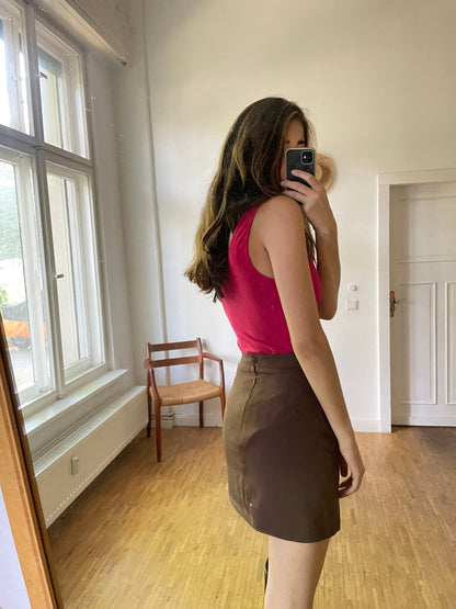 Fuchsia Lace-Up Vintage Bodysuit — additional view 6