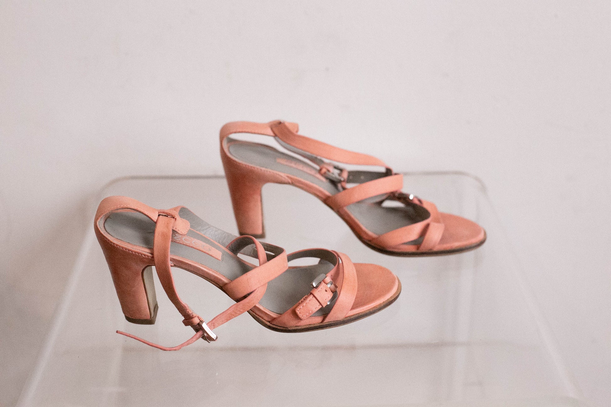 Vintage ECCO Pink Strappy Heels – Size EU 36