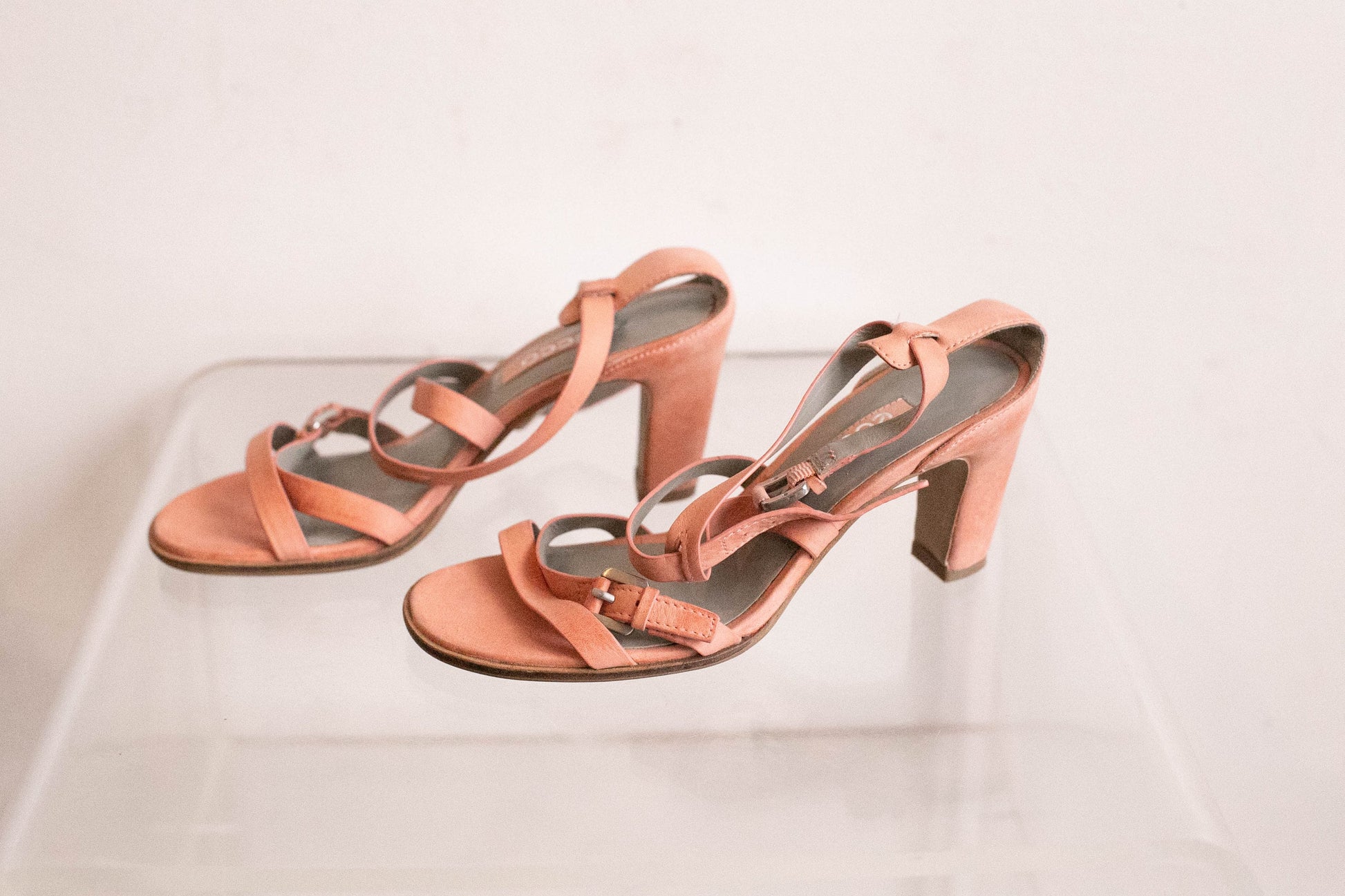 Vintage ECCO Pink Strappy Heels – Size EU 36