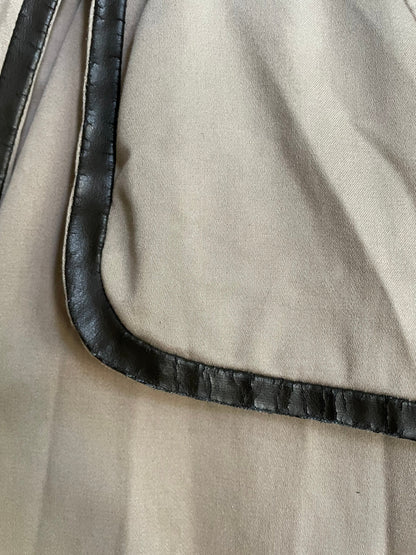 Tan Vintage Trench Coat with Leather Details — additional view 7