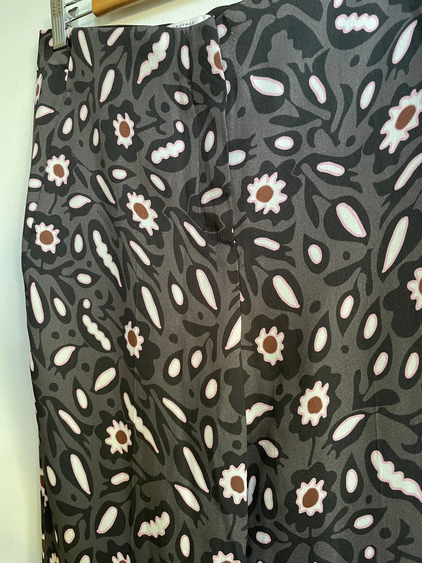 Dorothy Schumacher summer trousers, Designer low rise flares, Floral women pants, Vintage design clothing, Boot cut trousers, 00s pants