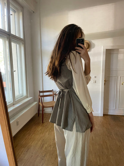 Vintage Striped Cotton Gilet — additional view 7