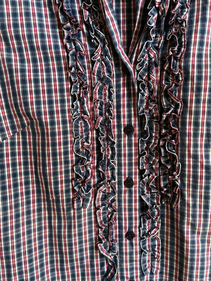 Gingham Plaid Ruffle Camisole Blouse — additional view 8
